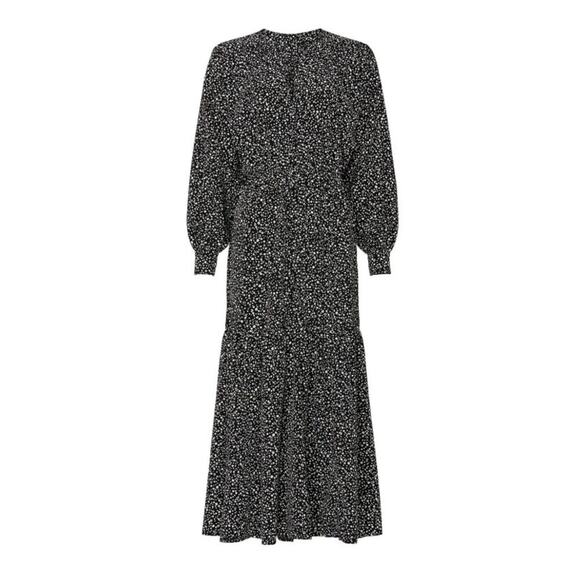Sweet Baby Jamie Black Ditsy Midi Dress - Size XS - Picture 2 of 7